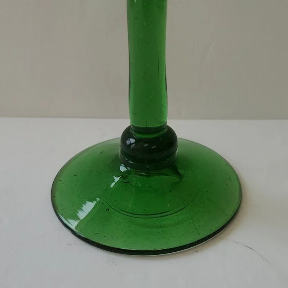 Hand blown recycled glass candle holder - Picture 2 of 6